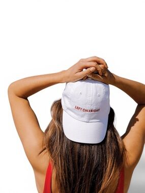 Left On Friday Coconut White Baseball Cap Adjustable Strap O/S